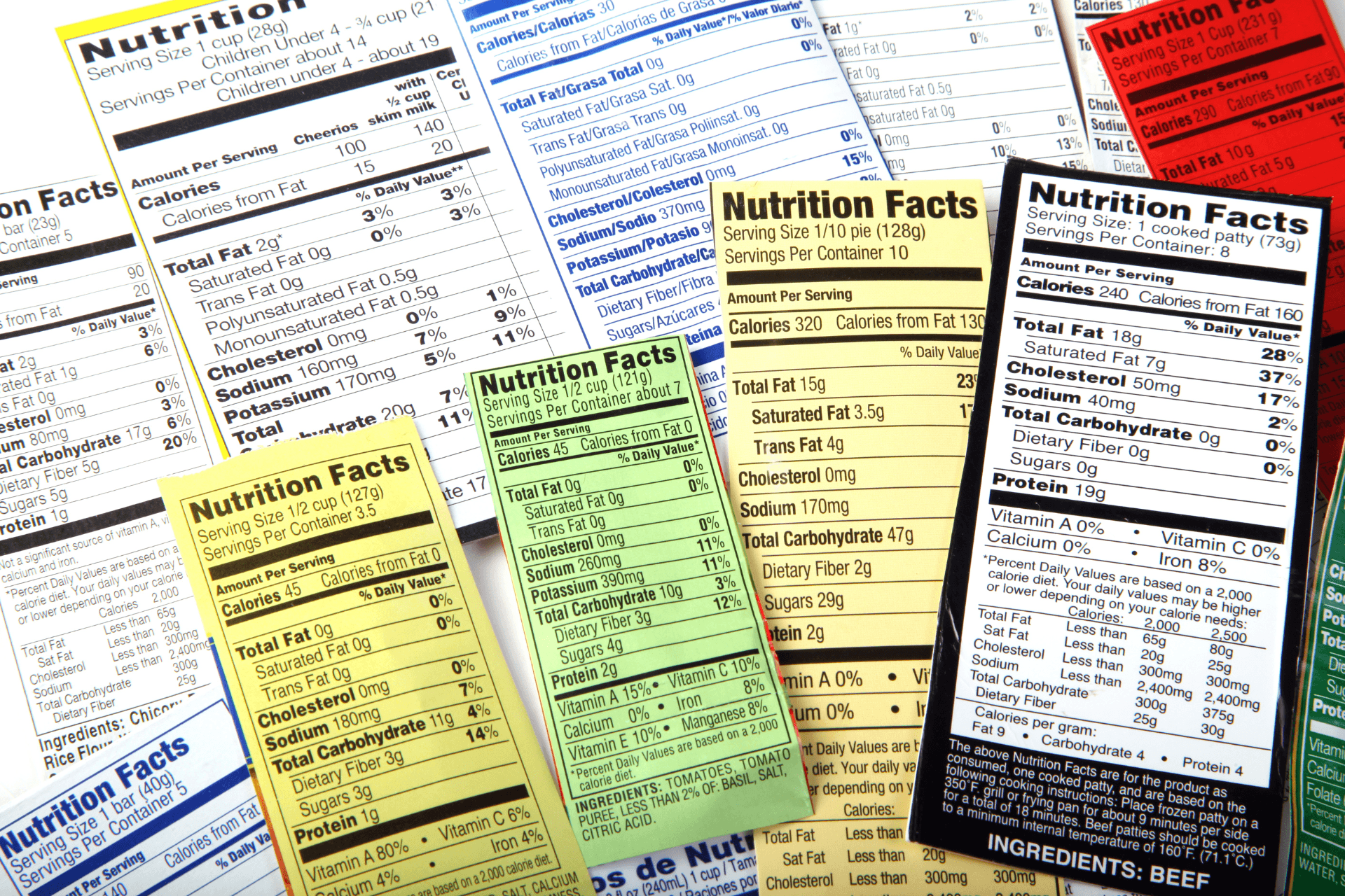 dog food labels
